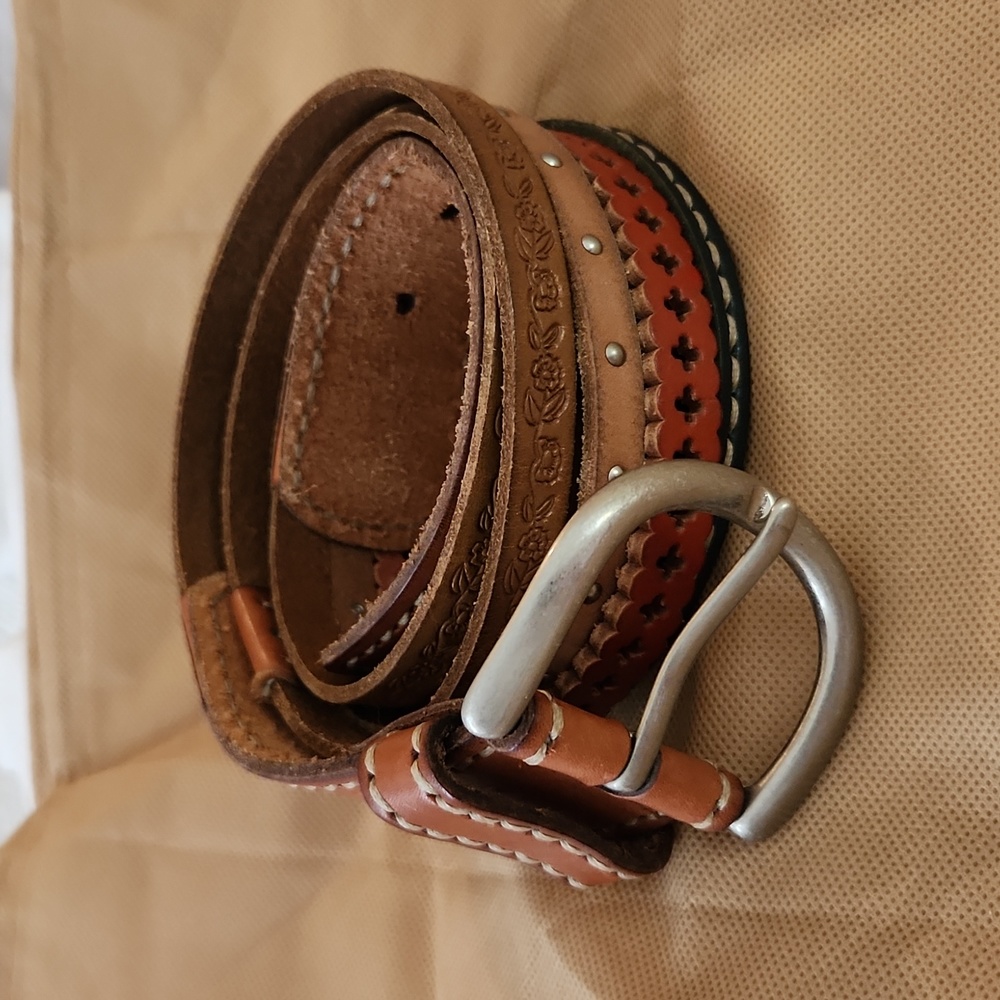 Fossil Multi-Strand/Color Leather Belt - image 1